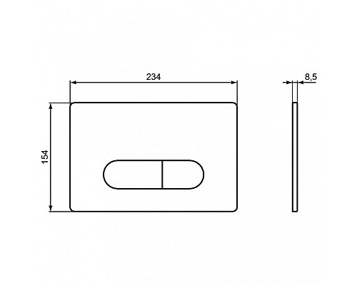 Инсталляция Ideal Standard Prosys R0309AA для унитаза с клавишей смыва Хром