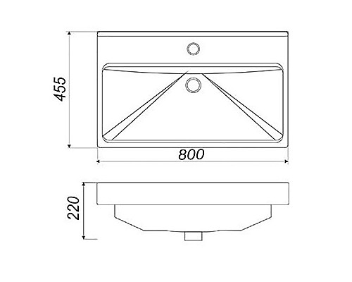 Раковина Sanita Luxe Fest 80 FST80SLWB01 Белая