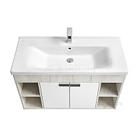 Тумба под раковину Флай 100 белый, дуб крафт Aquaton 1A237501FAX10