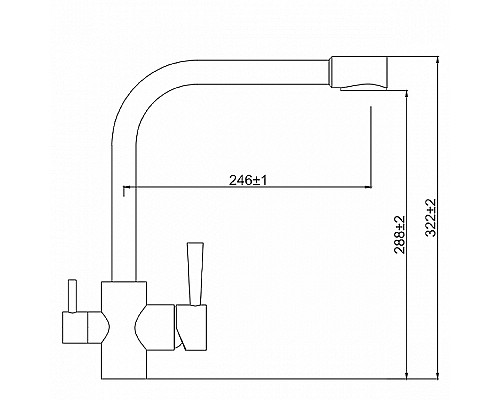 Смеситель для кухни Kaiser Merkur 26044-12 Черный мрамор