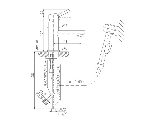 Смеситель для раковины Rav Slezak Seina SE946.5 Хром