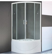 Душевой уголок Royal Bath BK 90х90 с поддоном профиль Белый стекло прозрачное