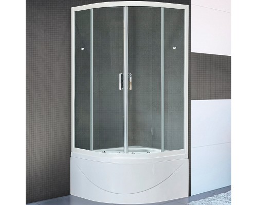 Душевой уголок Royal Bath BK 90х90 с поддоном профиль Белый стекло прозрачное