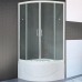 Душевой уголок Royal Bath BK 90х90 с поддоном профиль Белый стекло прозрачное