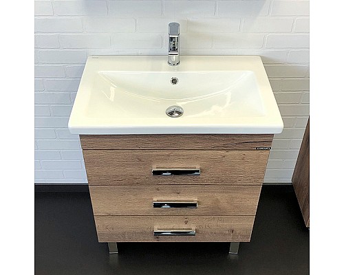 Тумба с раковиной Comforty Никосия 70H 00-00008854 Дуб темный