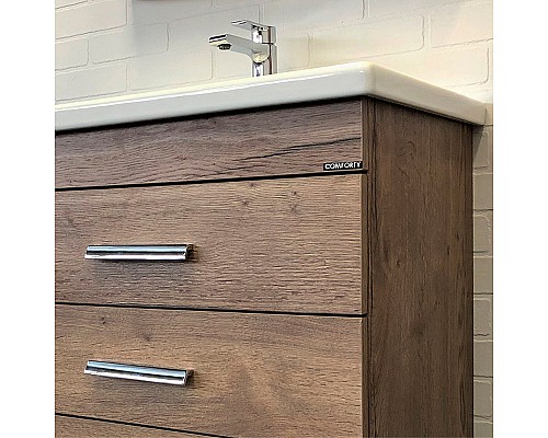 Тумба с раковиной Comforty Никосия 70H 00-00008854 Дуб темный