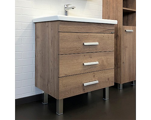 Тумба с раковиной Comforty Никосия 70H 00-00008854 Дуб темный