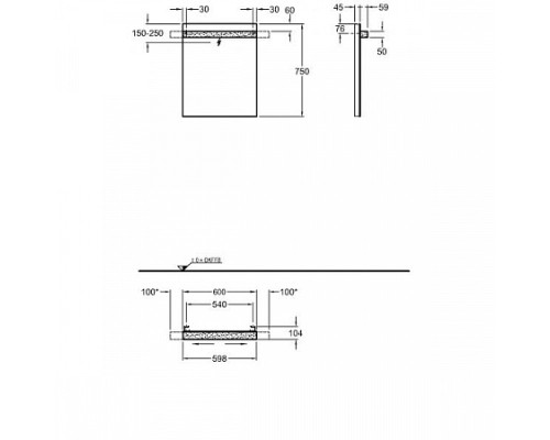Зеркало с подсветкой Geberit Icon 60 см