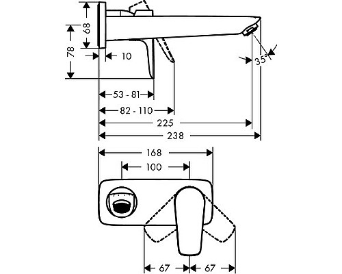 Смеситель для раковины Hansgrohe Talis E 71734700 Белый матовый