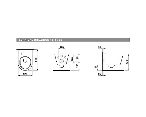 Чаша Laufen Kartell by Laufen Rimless 8.2033.7.000.000.1