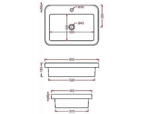 Раковина Artceram Fuori 60 TFL034 01 00 Белая