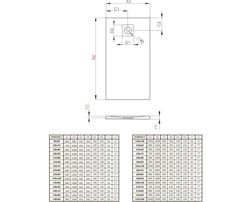 Душевой поддон Radaway Kyntos 100x90