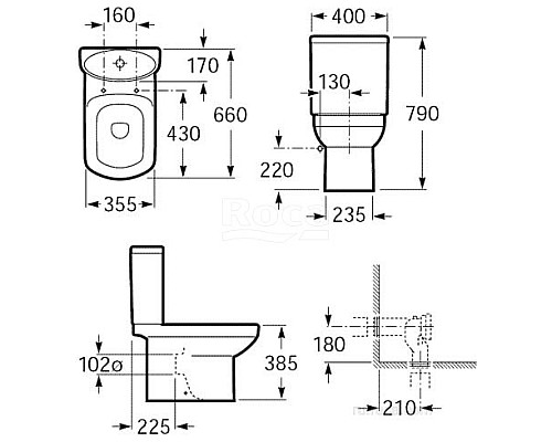 Чаша Roca Dama Senso 342517000 напольная