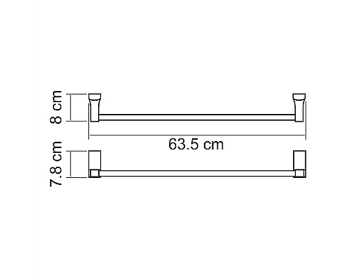 Полотенцедержатель WasserKRAFT Lopau K-6030 Хром