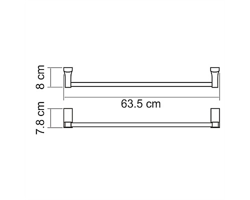 Полотенцедержатель WasserKRAFT Lopau K-6030 Хром
