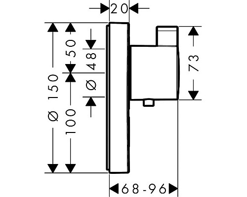 Смеситель для душа Hansgrohe ShowerSelect S 15742000 с термостатом Хром