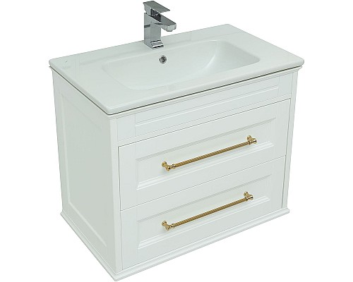 Тумба под раковину Aquanet Бостон М 80 243782 Белая матовая