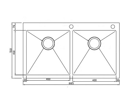 Кухонная мойка Seaman Eco Marino SMB-8851DS.B Нержавеющая сталь