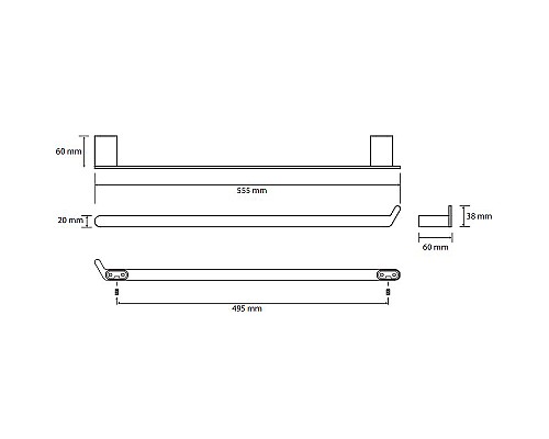 Полотенцедержатель Bemeta Organic 157104361 Хром
