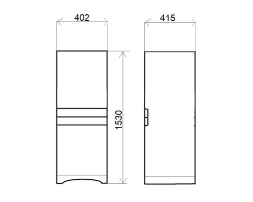 Шкаф пенал Orange Classic 40 R F7-40PE2 Тик