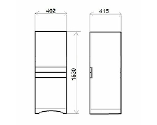 Шкаф пенал Orange Classic 40 R F7-40PE2 Тик