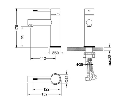 Смеситель для раковины Timo Saona 2361/17F Золото матовое