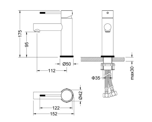 Смеситель для раковины Timo Saona 2361/17F Золото матовое