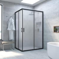 Душевой уголок ZA-F NOVO 95x70 02М 10 стекло сатин