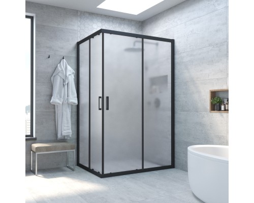 Душевой уголок ZA-F NOVO 85x70 02М 10 стекло сатин