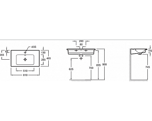 Раковина-столешница Jacob Delafon EXAE112-Z-00