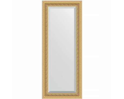 Зеркало Evoform Exclusive 135х55 BY 1254 с фацетом в багетной раме - Сусальное золото 80 мм