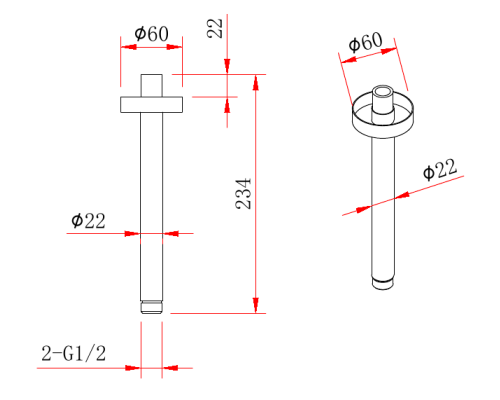 Кронштейн для верхнего душа Berges Ventas R 074013 Хром сильвер