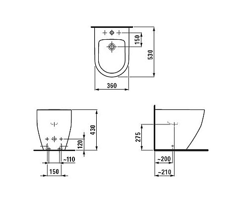 Биде Laufen Pro 8.3295.2.000.302.1