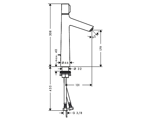 Смеситель для раковины Hansgrohe Talis Select S 72044000