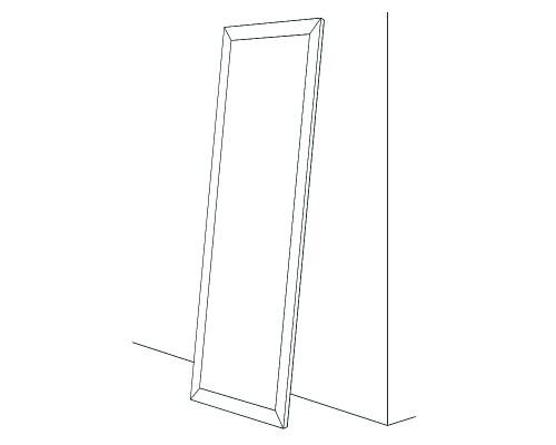 Зеркало Evoform Definite Floor 197х78 BY 6005 в багетной раме - Соты алюминий 70 мм