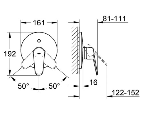 Смеситель Grohe однорычажный для душа