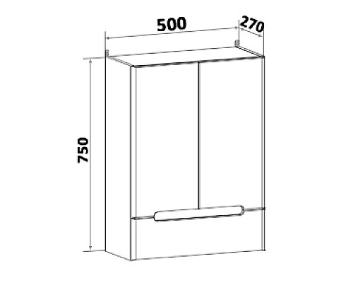 Шкаф навесной Runo Парма 50 00-00001050