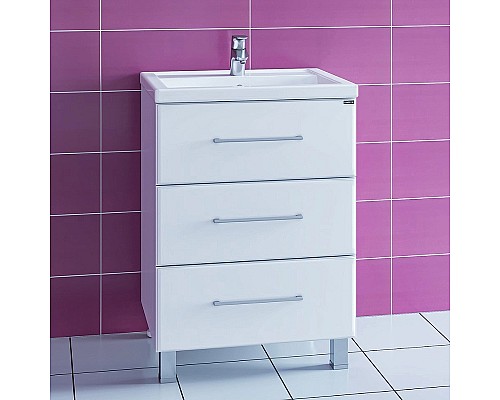 Тумба под раковину СанТа Омега 60 207046 Белая