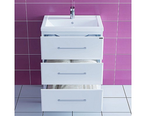 Тумба под раковину СанТа Омега 60 207046 Белая