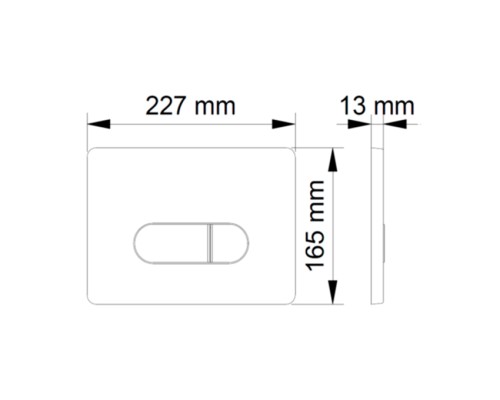Клавиша смыва BERGES для инсталляции NOVUM D1