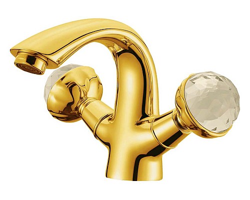 Смеситель для умывальника Boheme Imperiale Presente 331 золото