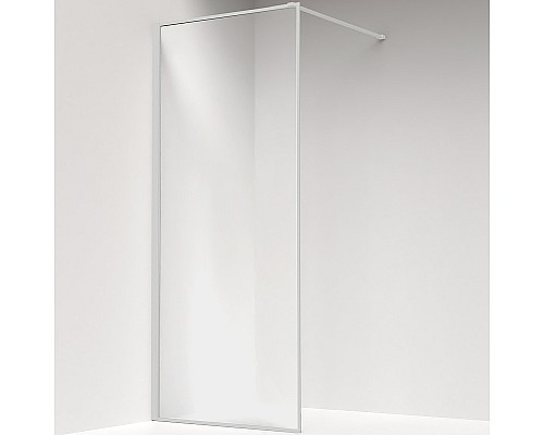 Душевая перегородка Iddis Slide 80 SLI8WS8i23 профиль Белый матовый стекло прозрачное