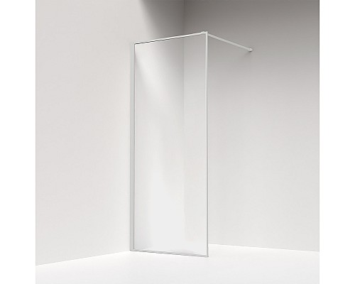 Душевая перегородка Iddis Slide 80 SLI8WS8i23 профиль Белый матовый стекло прозрачное