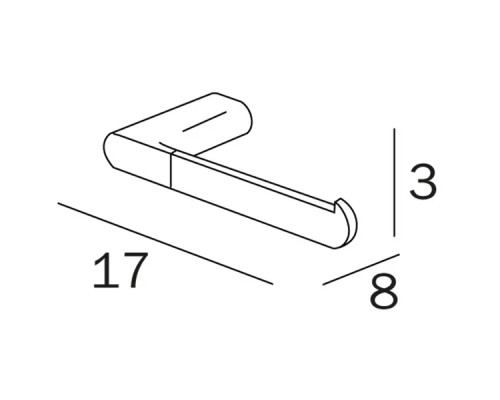 Держатель туалетной бумаги Inda Mito L A2025ANC Хром Черный матовый
