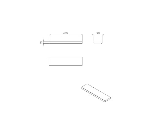 Деревянная полка Aquaton Лофт Урбан 1A255503LQX50 Дуб орегон