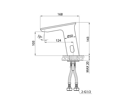 Смеситель для раковины Iddis Pulse PULSBS2i86 Хром глянцевый