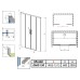 Душевая дверь в нишу Radaway Idea DWD 150x200 профиль Хром стекло прозрачное
