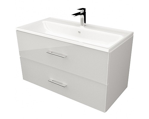 Тумба с раковиной Marka One Elena 80П У96878 подвесная Белый глянец