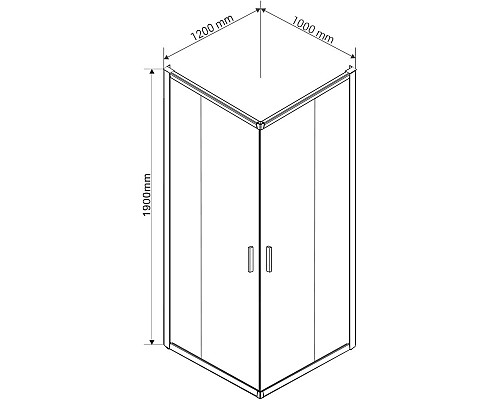 Душевой уголок Vincea Garda 120x100 VSS-1G1012CL профиль Хром стекло прозрачное