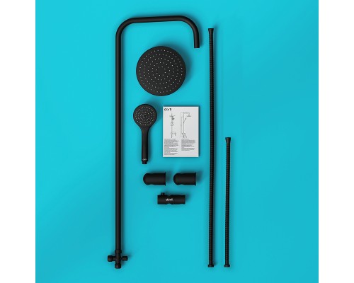 Душевая система Dorff Comfort D0708000BL Черная матовая